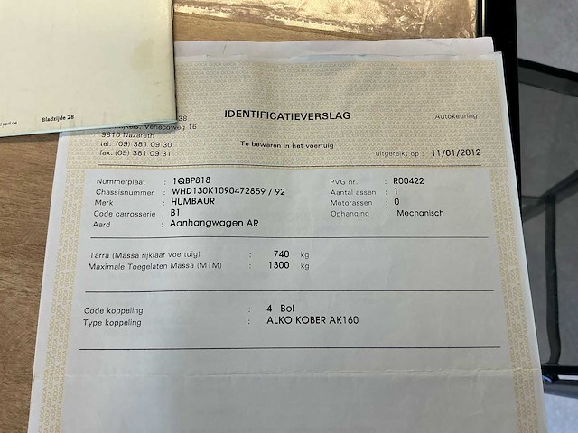 2009 humbaur hk1300ra koelaanhangwagen - afbeelding 13 van  22