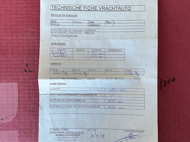 2009 iveco daily vrachtwagen hydraulische laadklep - tachograaf - 3 pers - afbeelding 44 van  54