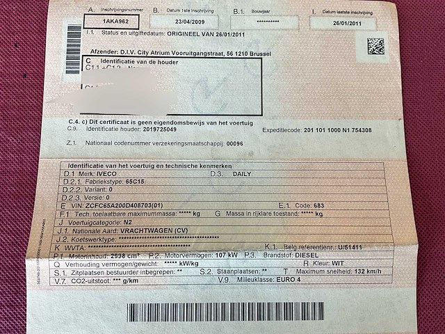 2009 iveco daily vrachtwagen hydraulische laadklep - tachograaf - 3 pers - afbeelding 41 van  57