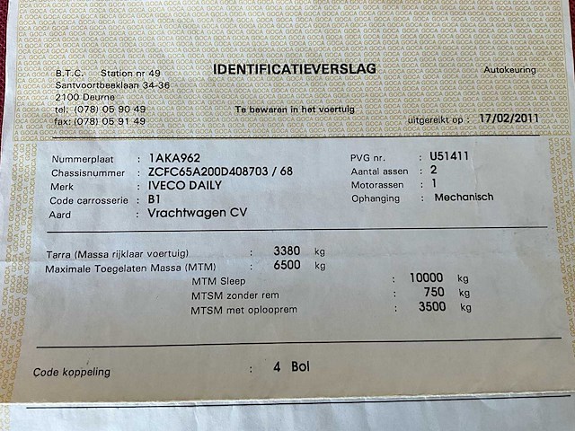 2009 iveco daily vrachtwagen hydraulische laadklep - tachograaf - 3 pers - afbeelding 43 van  57