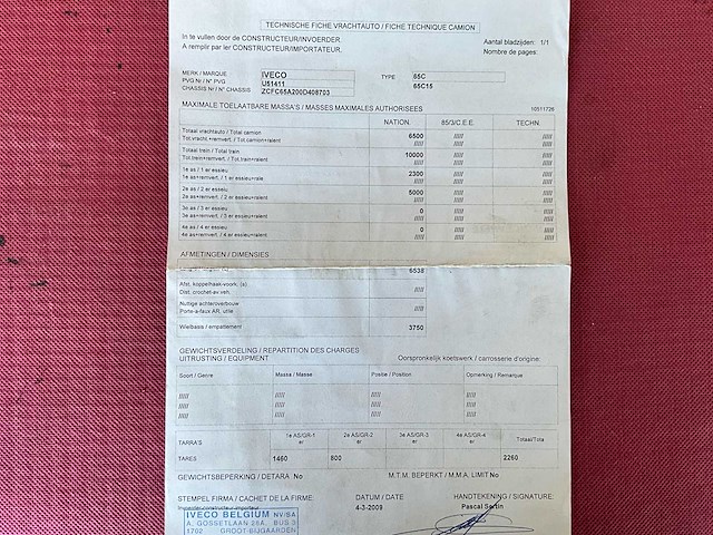 2009 iveco daily vrachtwagen hydraulische laadklep - tachograaf - 3 pers - afbeelding 46 van  57