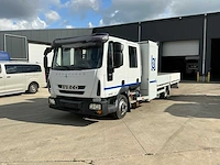 2009 iveco eurocargo 90e18 / 90e / 3.4 4x2 vrachtwagen dubbele cabine met open laadbak en materiaalkoffer