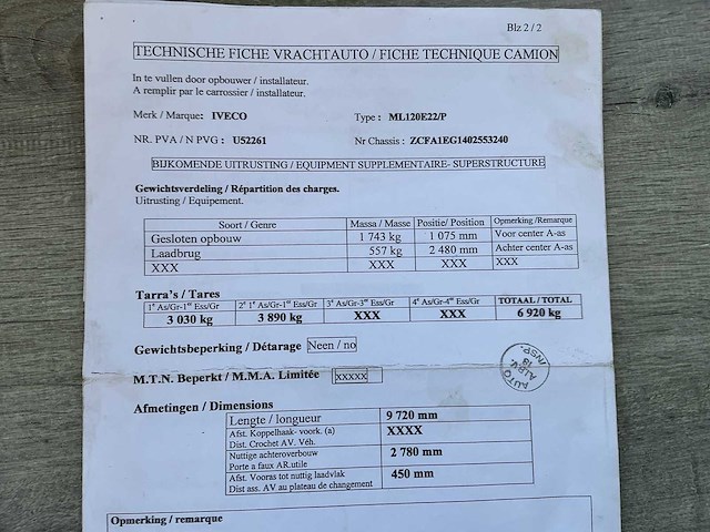 2009 iveco eurocargo vrachtwagen - afbeelding 26 van  32