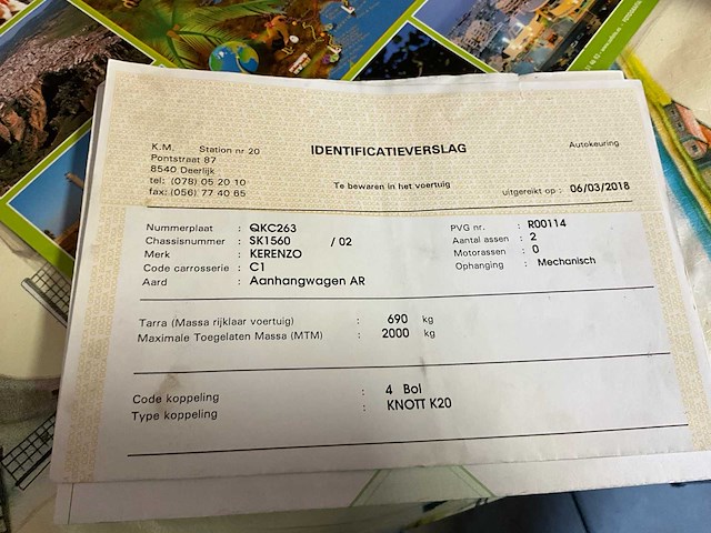 2009 kerenzo sk1560 aanhangwagen - afbeelding 24 van  30