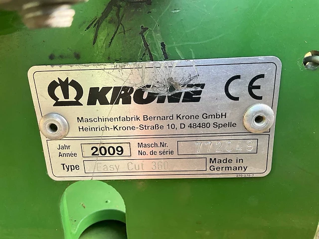 2009 krone easycut 360 maaier - afbeelding 19 van  26