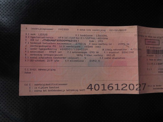 2009 lexus ls600hl personenauto - afbeelding 50 van  61