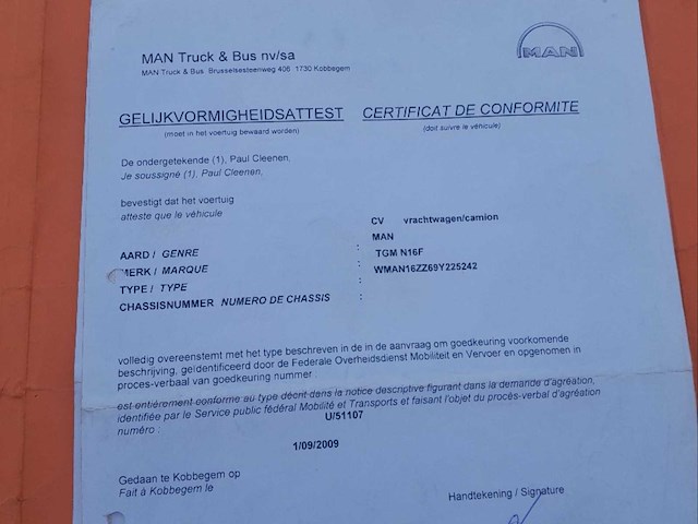 2009 man tgm kipper - vrachtwagen - afbeelding 27 van  27