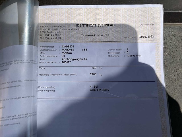 2009 marco av27ta aanhangwagen - afbeelding 9 van  18