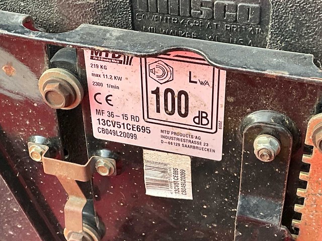 2009 massey ferguson mf36 -15rd zitmaaier - afbeelding 11 van  15