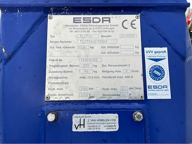 2009 mercedes-benz atego 816 + edda tl2750 hoogtewerker (27,5m) - afbeelding 42 van  53