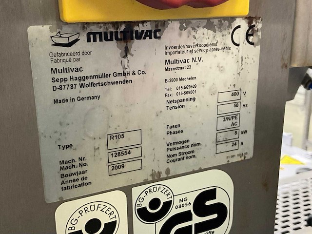 2009 multivac r105 vul en sealmachine - afbeelding 4 van  12