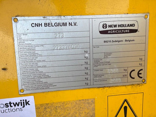 2009 new holland 273 gras pick-up - afbeelding 3 van  3