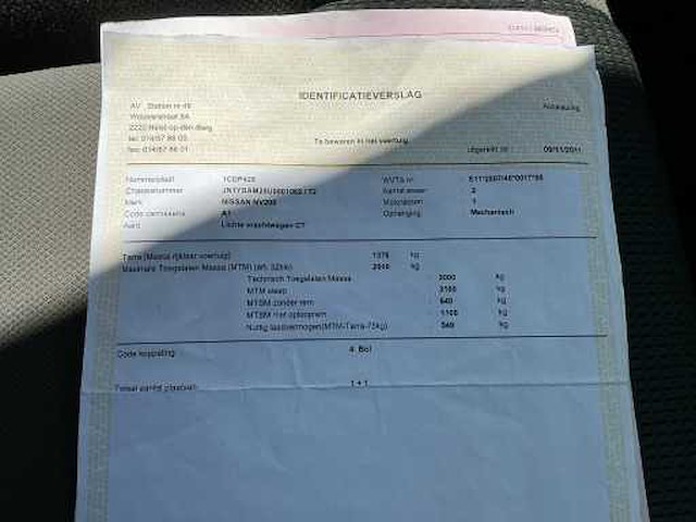 2009 nissan nv200 - afbeelding 5 van  5