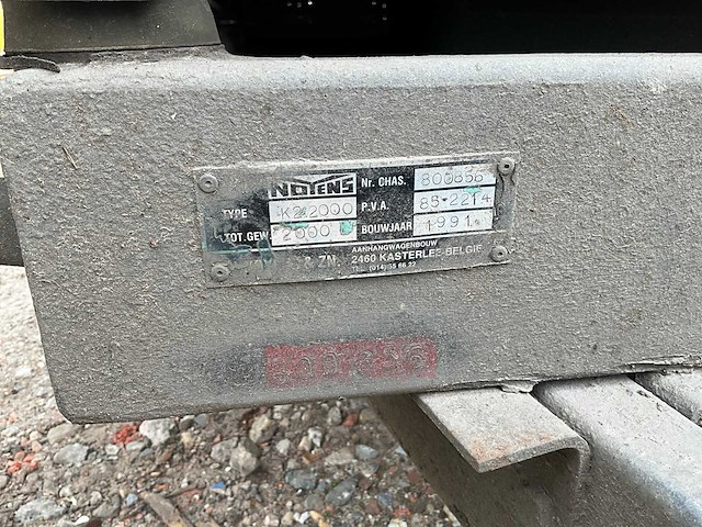 2009 noyens k2/2000 kiepbak aanhangwagen - afbeelding 1 van  6