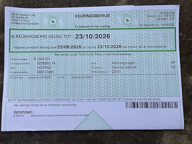 2009 noyens k2/2000 kiepbak aanhangwagen - afbeelding 2 van  6