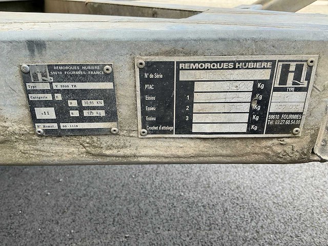 2009 remorques hubiere tpf aanhangwagen - afbeelding 3 van  5