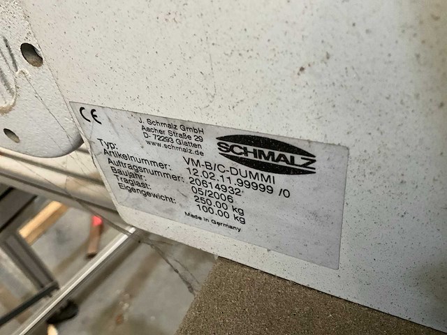 2009 schmalz / cafmeyer vacuümheffer - afbeelding 7 van  7