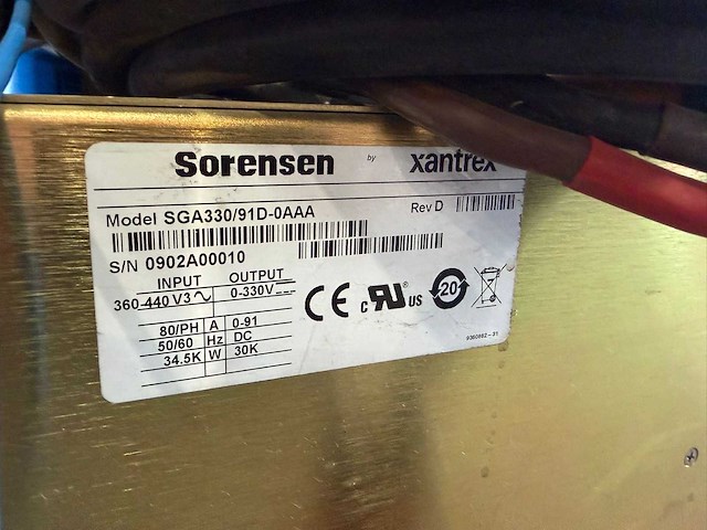 2009 sorensen by xantrex sga330/91d-0aaa automatische voeder - afbeelding 6 van  6