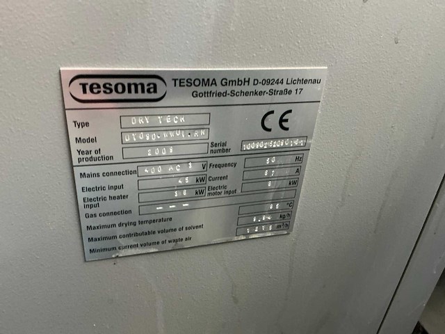 2009 thieme-tesoma dry tech tunnel-droogmachine - afbeelding 3 van  11