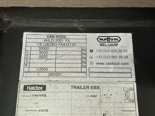 2009 van hool vhlo-2001 ya oplegger - afbeelding 8 van  25