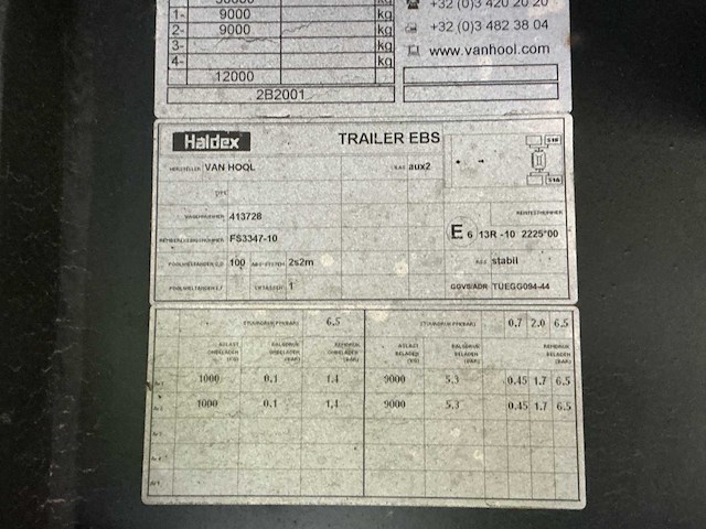 2009 van hool vhlo-2001 ya oplegger - afbeelding 9 van  25