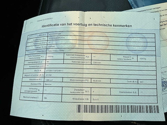 2009 volkswagen eos personenauto - afbeelding 24 van  30