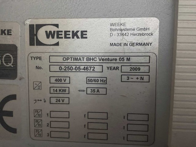 2009 weecke venture 05m cnc freesmachine - afbeelding 16 van  16