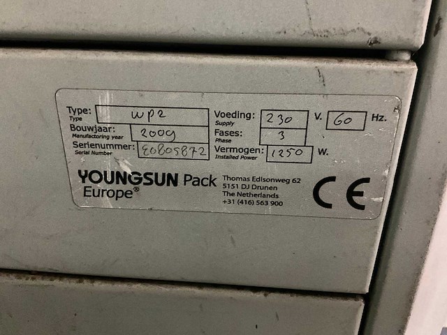 2009 youngsun pack europe wp2 palletfoliewikkelaar - afbeelding 5 van  5