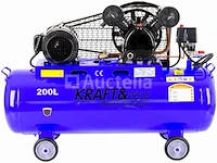 200l 2-zuiger 400v kraft&dele oliecompressor - afbeelding 1 van  6