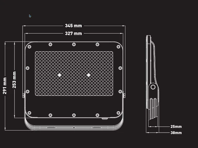 200w 3000k led breedstralers met lens waterdicht(4x) - afbeelding 7 van  8