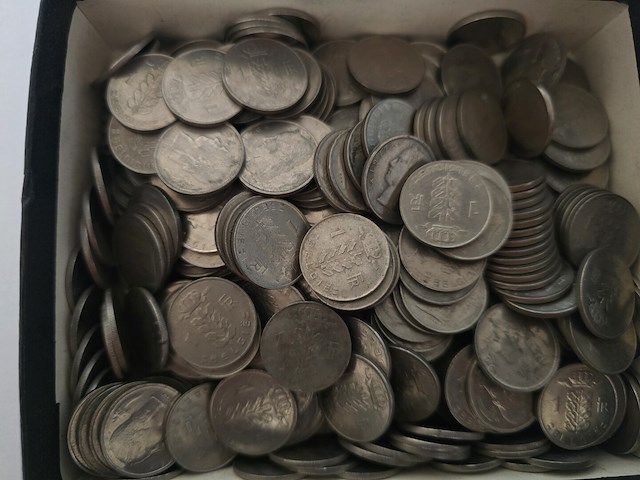 200x belgië: 1-frank munten gemengd (1961–1990) - afbeelding 2 van  5