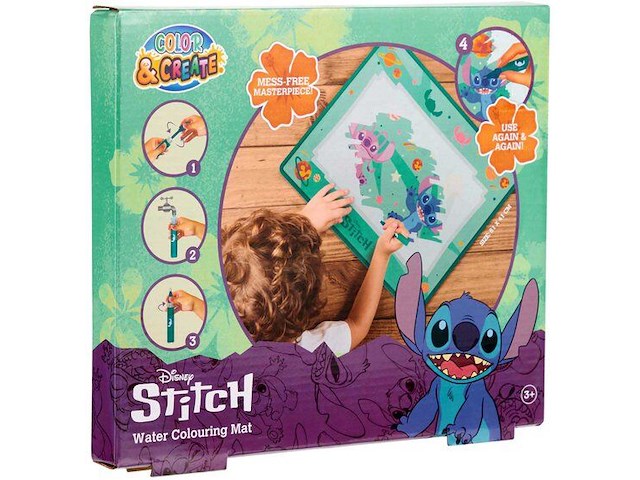 200x disney stitch - waterkleuren speelmat - afbeelding 1 van  4