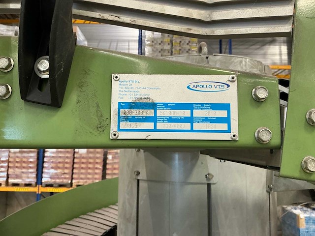 2010 apollo 1200 300 a1 spiraal transportband - afbeelding 8 van  8
