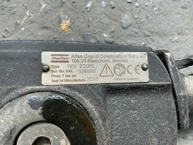 2010 atlas copco tex230 pe pneumatische breekhamer - afbeelding 5 van  5