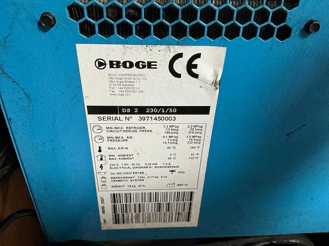 2010 boge hogedrukcompressor - afbeelding 5 van  6