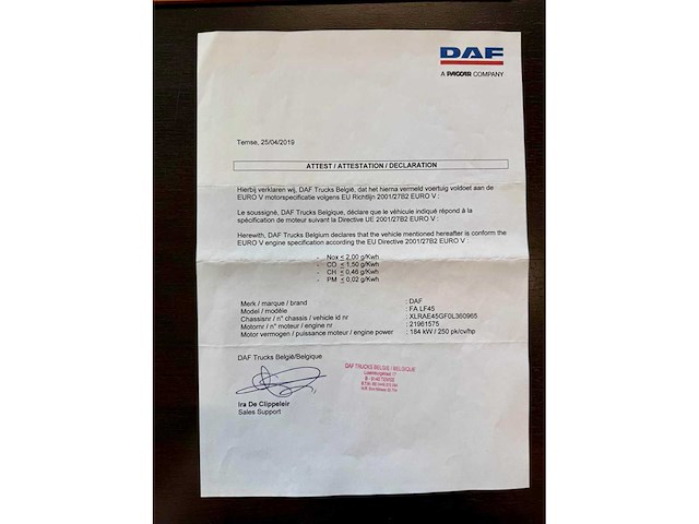 2010 daf fa-lf45 vrachtwagen - afbeelding 24 van  35