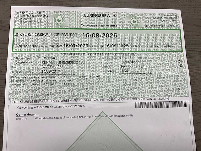 2010 daf lf 55.250 - hydraulische laadklep - 183000km - afbeelding 41 van  51