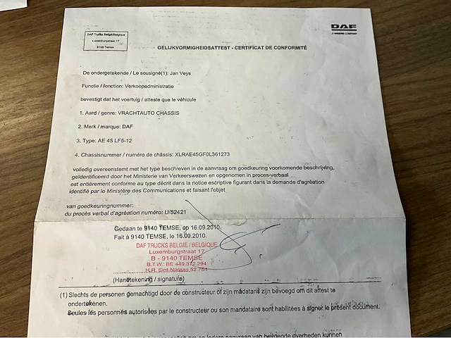 2010 daf lf220 bakwagen - afbeelding 38 van  44