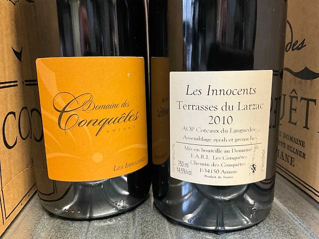 2010 domaines des conquêtes les innocents rode wijn (21x) - afbeelding 2 van  2