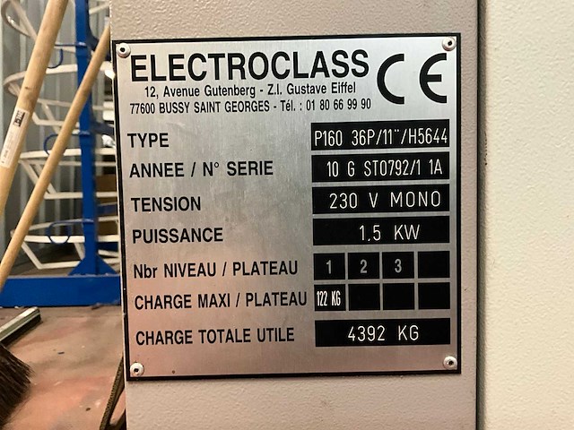 2010 electroclass p160 36p/11”/h5644 paternosterkast - afbeelding 9 van  14