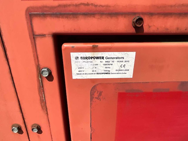 2010 europower eps20tde stroomgenerator - 20kva - diesel - afbeelding 3 van  13
