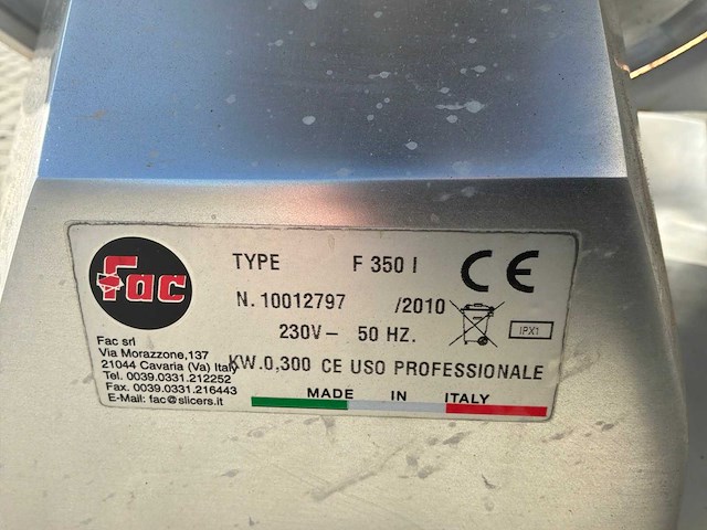 2010 fac f350l vleessnijmachine - afbeelding 5 van  5