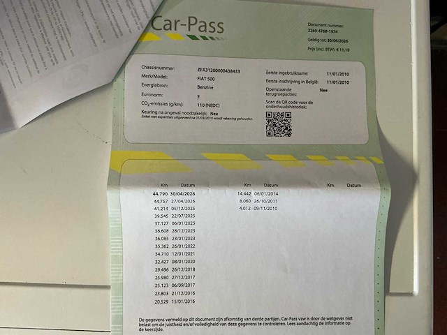 2010 fiat 500 personenauto - afbeelding 18 van  28