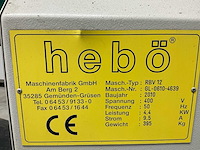 2010 hebo rbv12 draai - freesmachine - afbeelding 3 van  12