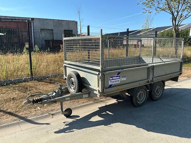 2010 ifor williams ex202 platteau aanhangwagen met opbouwhekkens - afbeelding 1 van  1
