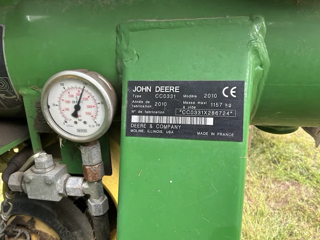 2010 john deere 331 schijvenmaaier met kneuzer - afbeelding 6 van  14