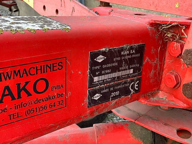2010 kuhn ga3501gm hooihark - afbeelding 9 van  12