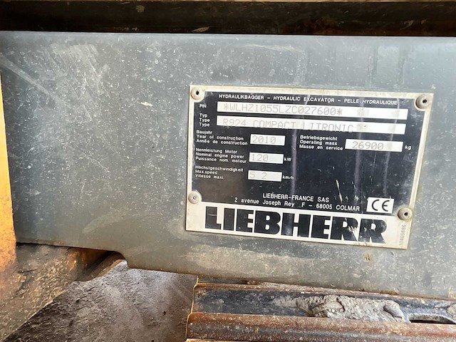 2010 liebherr r924 compact litronic rupsgraafmachine - afbeelding 40 van  46