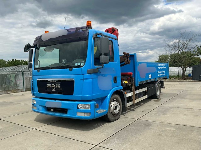2010 man tgl 6.8 met kraan en kiepbak vrachtwagen - afbeelding 1 van  75