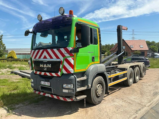 2010 man tgs 35.440 vrachtwagen met container haak - afbeelding 1 van  28